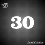 Birthday Number 30 Sticker